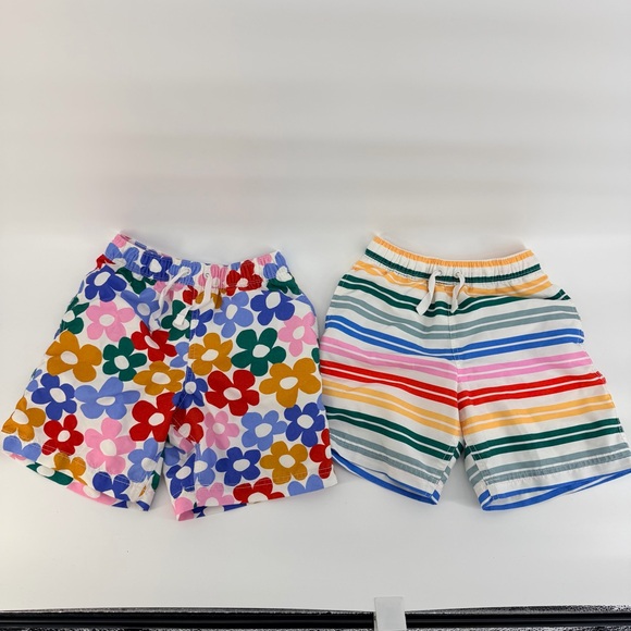 Hanna Andersson Other - Hanna Andersson Floral and Striped Swim Trunks